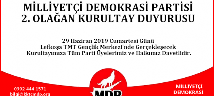 DUYURU: 2. Olağan Kurultayımızı 29 Haziranda Yapıyoruz.